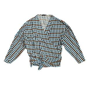 J. McLaughlin Catalina Cloth Genuine Wrap Top Women's Size Medium